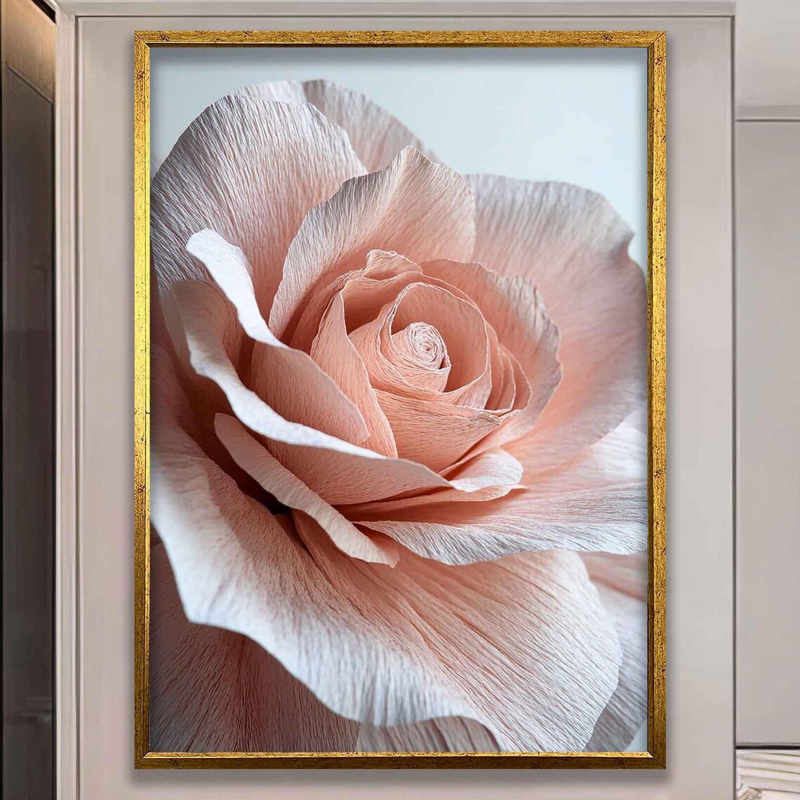Soft Pink Rose Close Up Romantic Floral Photography Art Poster