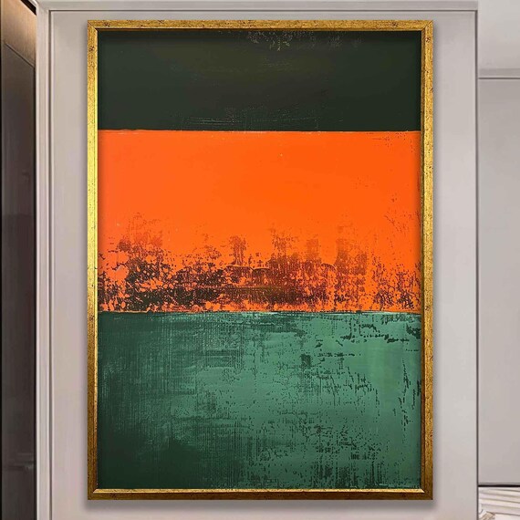 Mark Rothko Print Colorful Decor Orange Green Modern Decor March Rothko Art Ready To Hang
