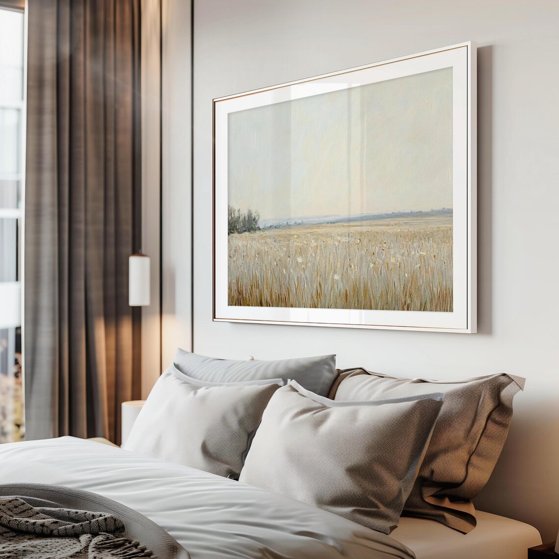 Golden Wheat Field Minimalist Art Country Countryside Wall Art - Image 3