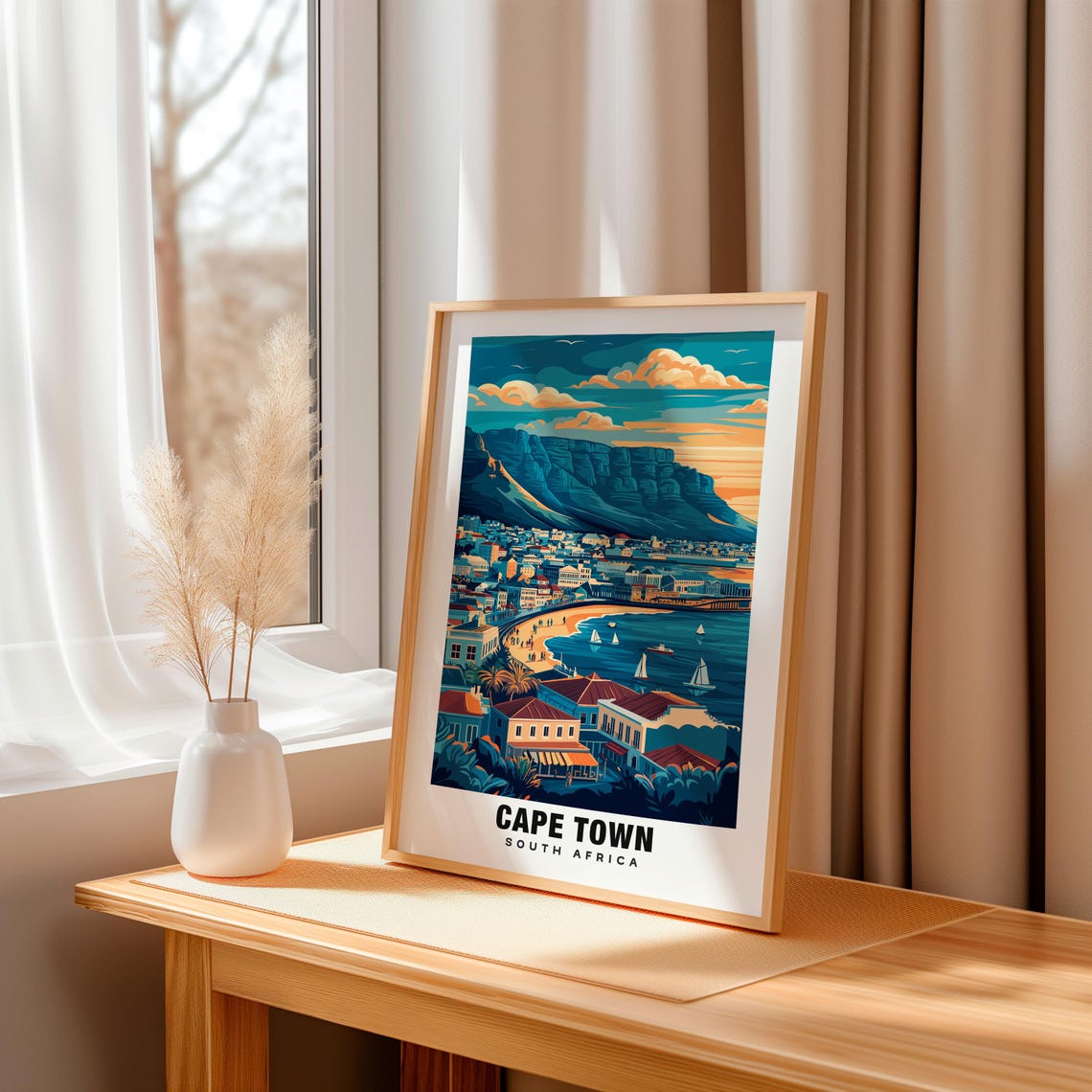 Cape Town Print South Africa Poster Cape Town Views Table Mountain Cape Town City South Africa Charm Cape Town Beauty Cape Town Art - Image 3