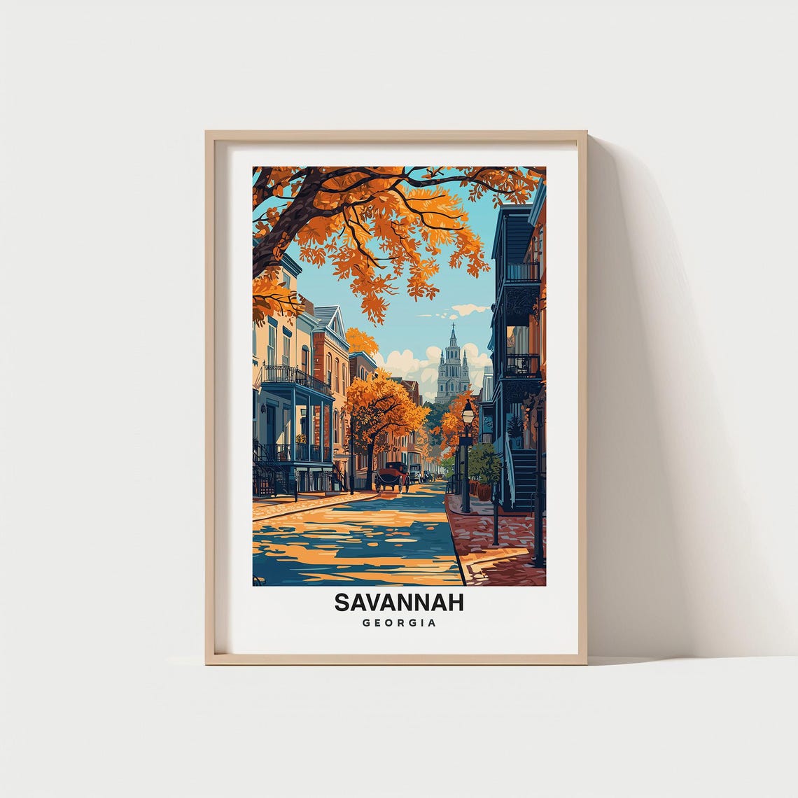 Savannah Print Georgia Poster Savannah Views Savannah Art Georgia Charm Savannah Beauty Historic Town Scenic Landscape Cultural Art