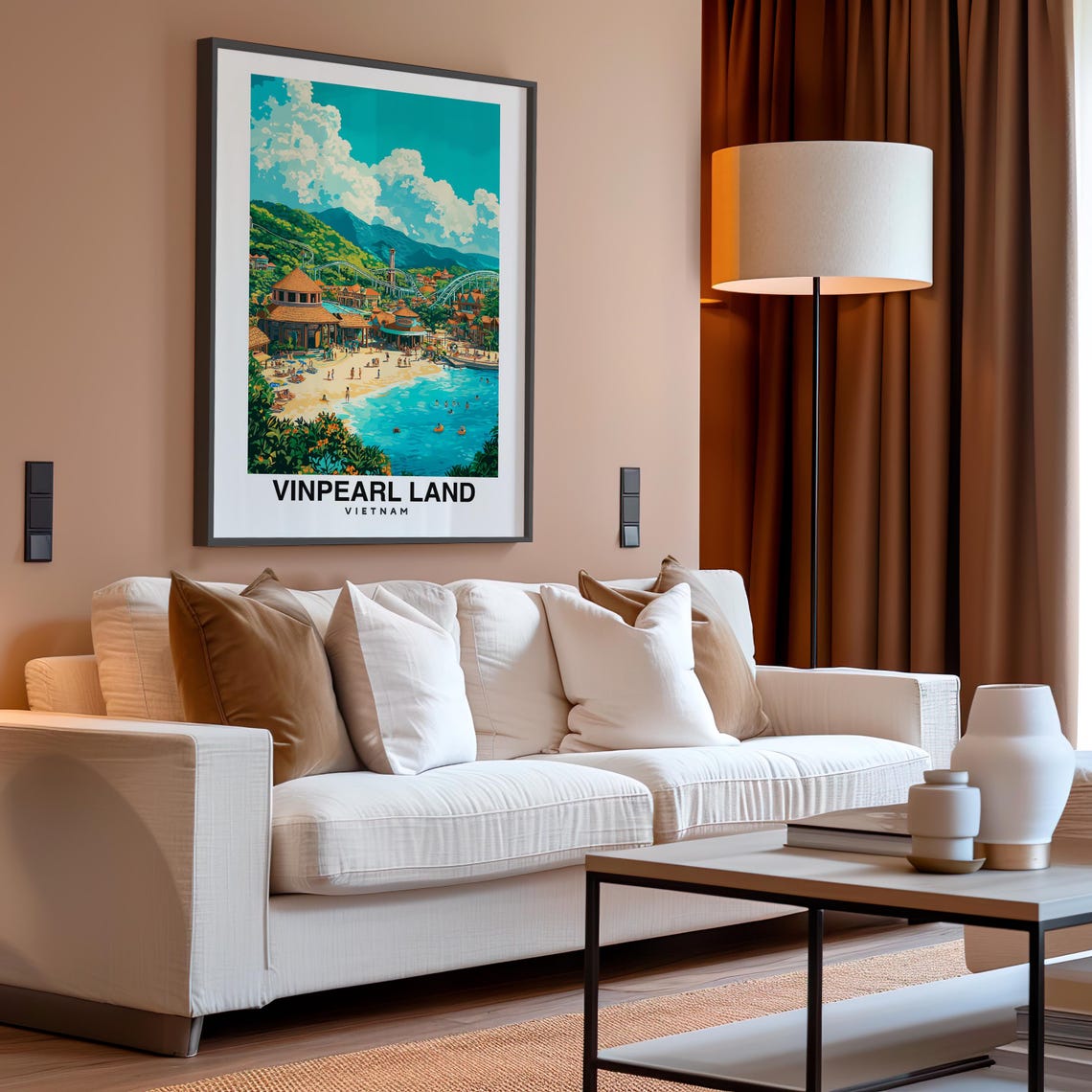Vinpearl Land Print Vietnam Poster Travel Wall Art Coastal Print Scenic Art Island View Tropical Decor Southeast Asia Travel Poster - Image 4