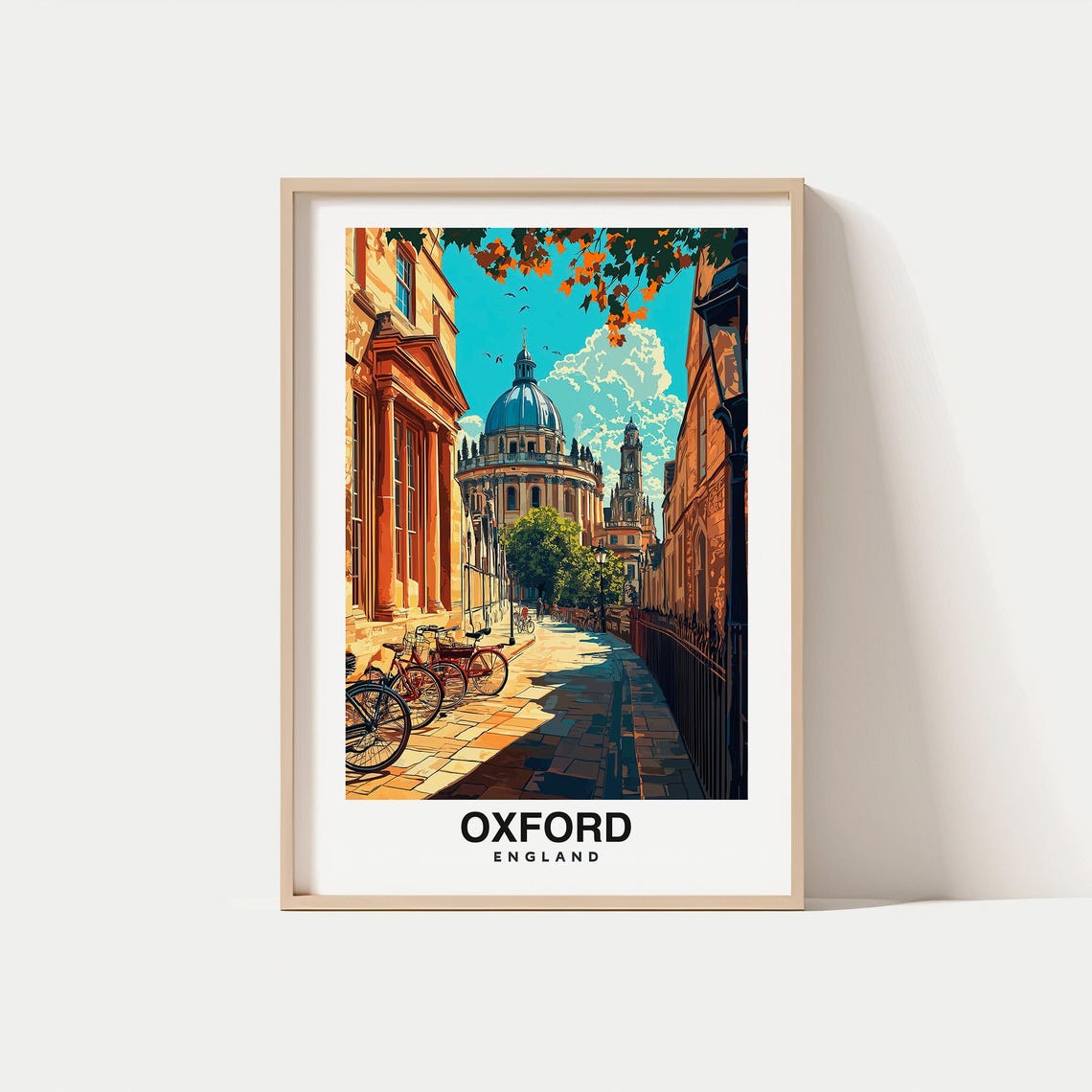 Oxford Travel Print Wall Art Oxford United Kingdom City Print Oxford Travel Gift Oxford City Poster Travel Gift