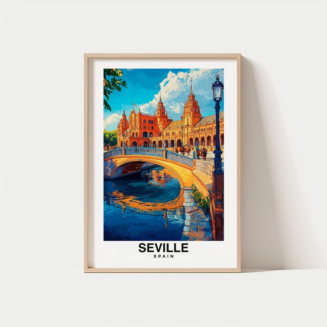 Seville Print Spain Poster Travel Wall Art Scenic View Historic Landmark Andalusian Charm Cathedral Flamenco Culture Europe Poster