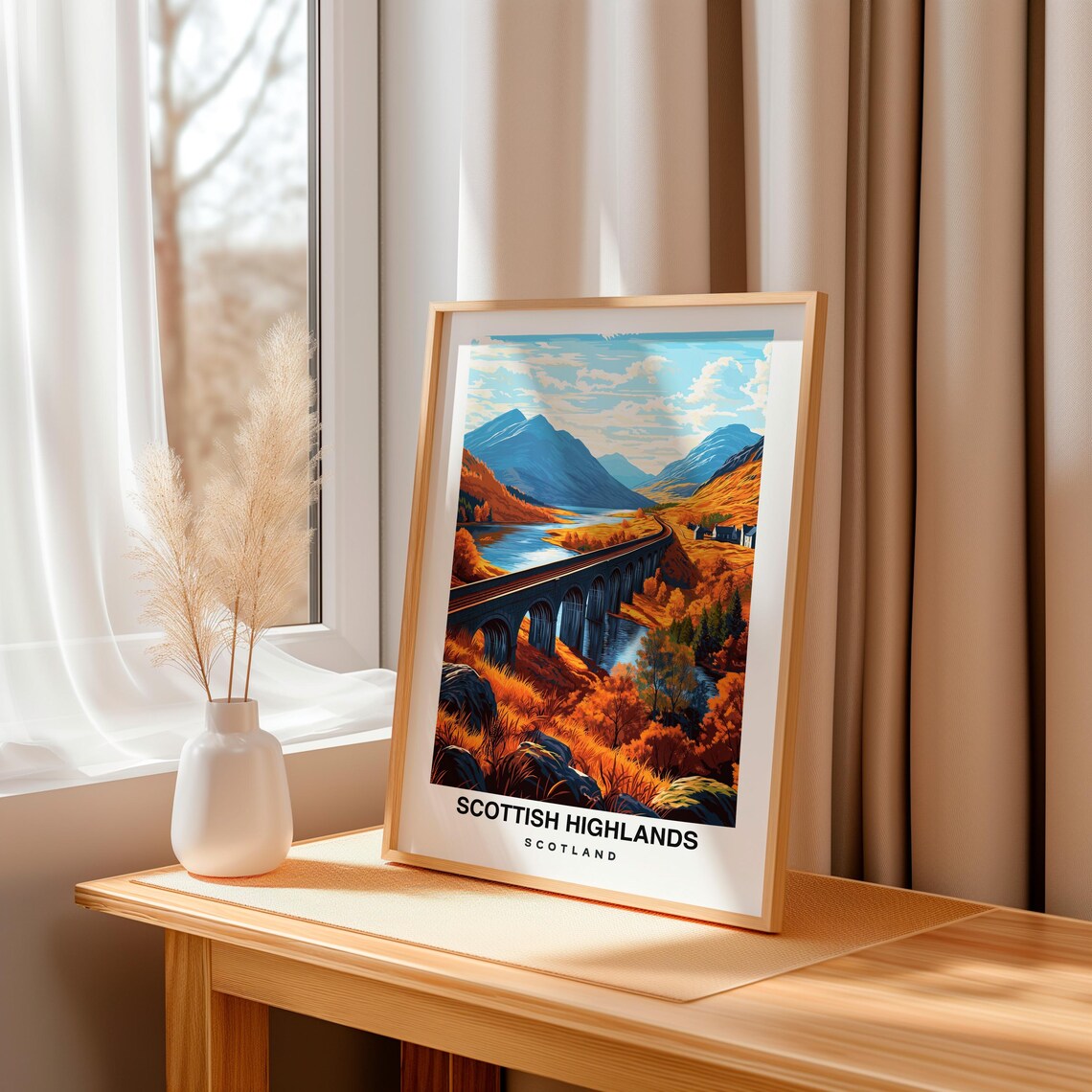 Scottish Highlands Scotland Travel Print Wall Art Scottish Highlands Scotland City Print Scottish Highlands Scotland Travel Gift Print - Image 3