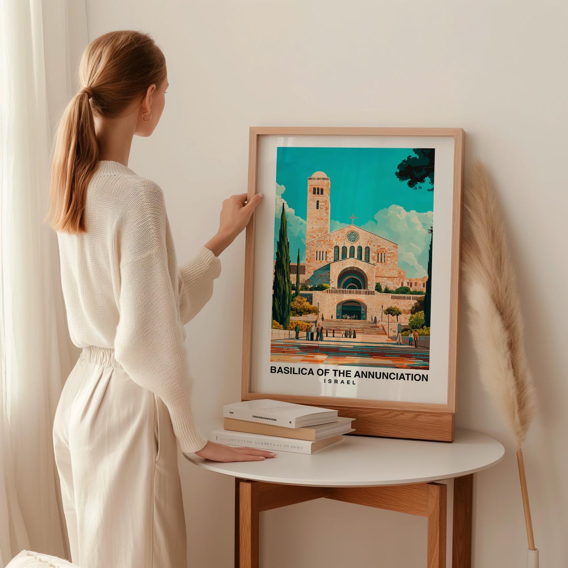Basilica Of The Annunciation Travel Print Wall Art Nazareth Israel City Print Basilica Of The Annunciation Travel Gift - Image 2