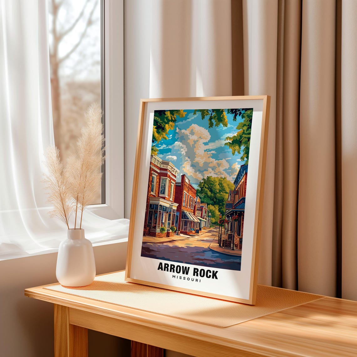 Arrow Rock Print Missouri Poster Arrow Rock Views Arrow Rock Art Missouri Charm Arrow Rock Beauty Historic Town Scenic Landscape - Image 3