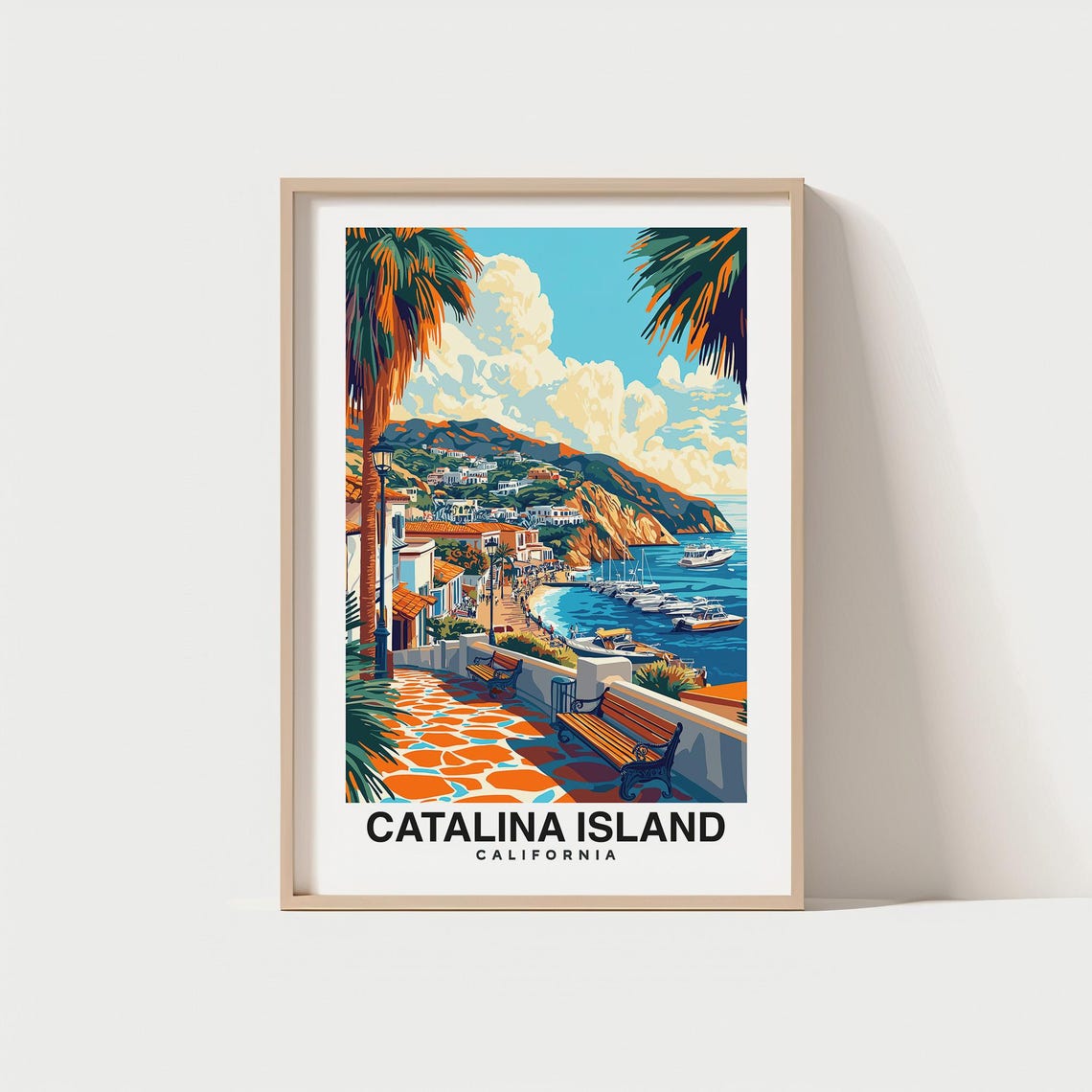 Catalina Island Santa Catalina Travel Print Wall Art Catalina Island Santa Catalina City Print Catalina Island Catalina Island