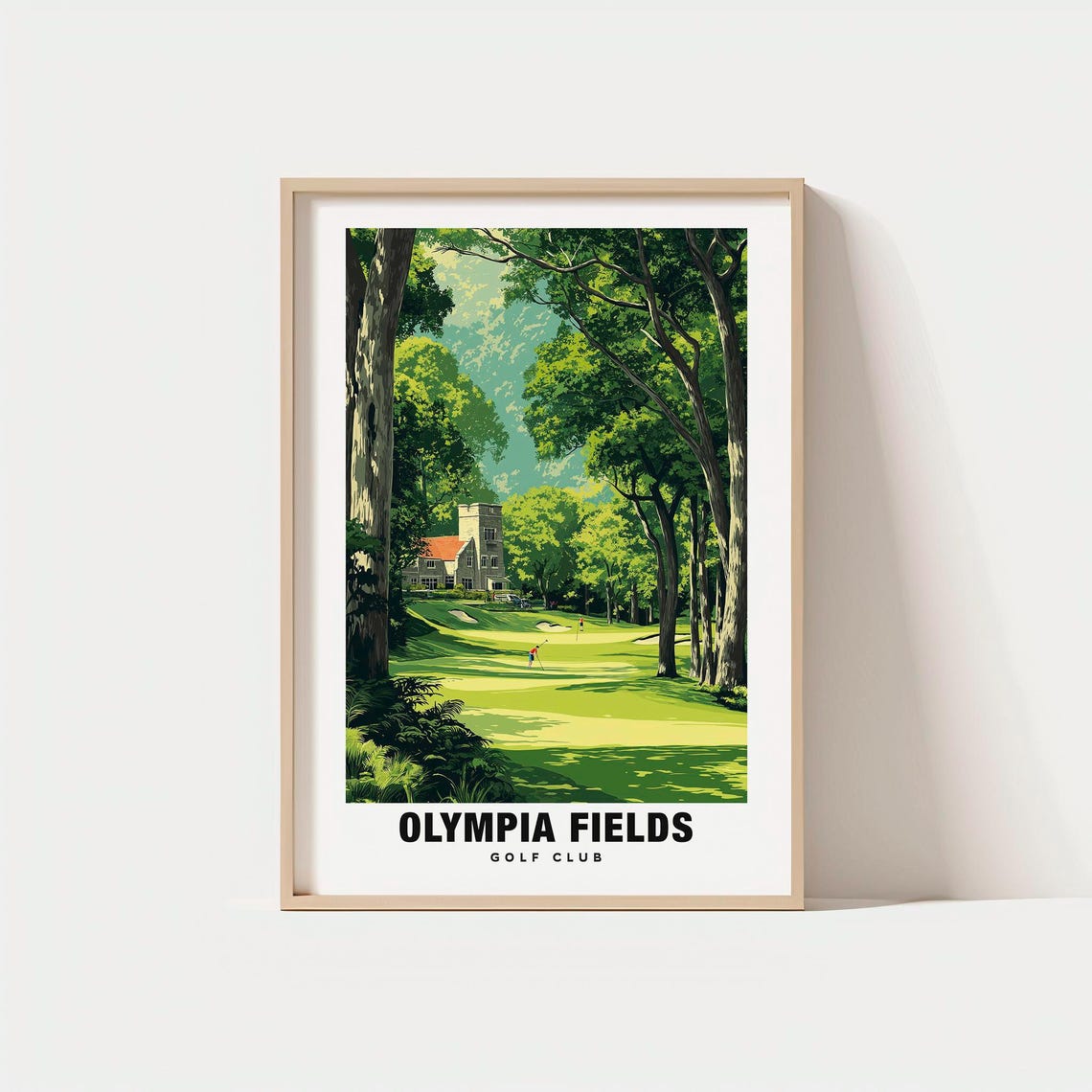 Olympia Fields Golf Club Illinois Fairway and Clubhouse Poster