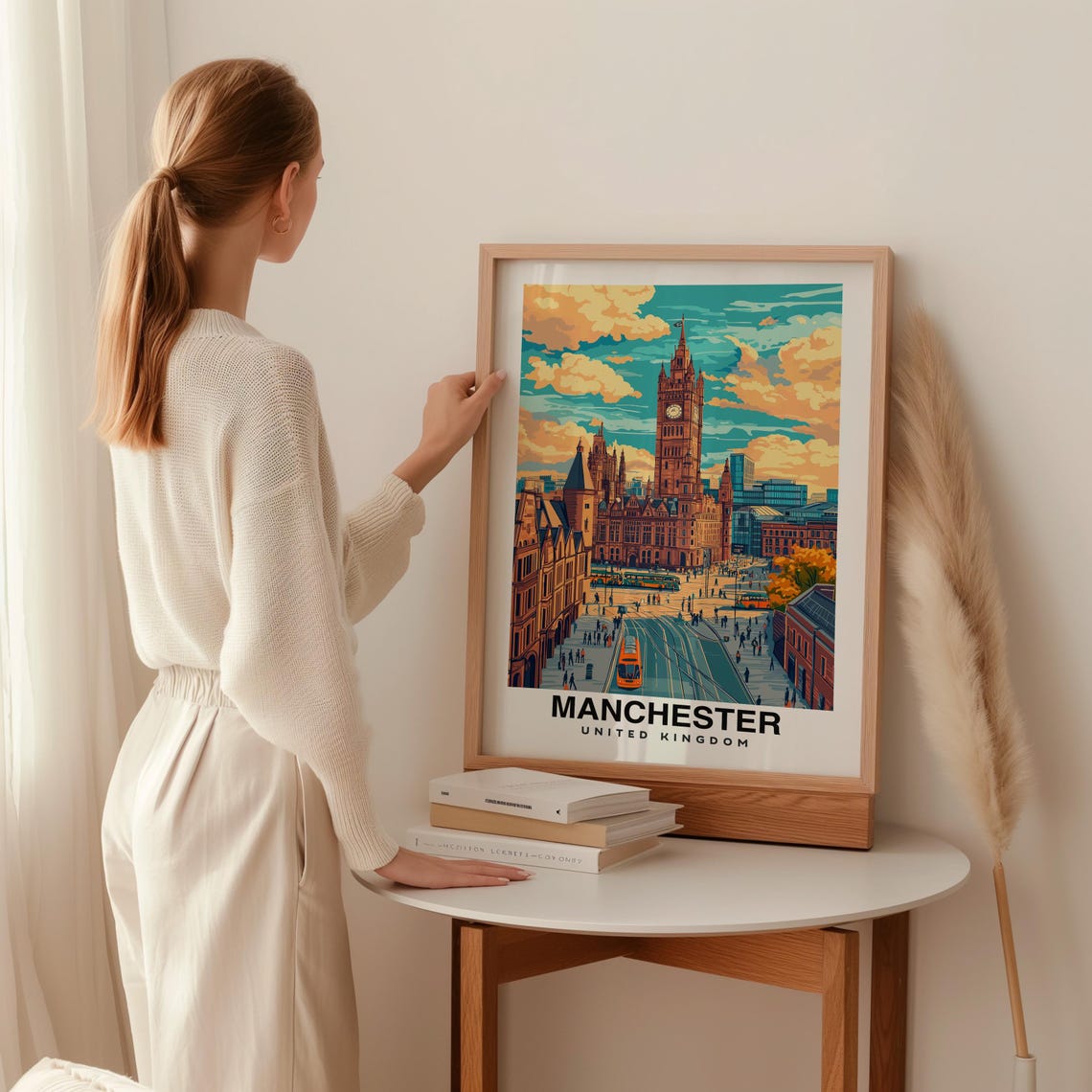 Manchester Print England Poster Travel Wall Art Cityscape Print Uk Poster Urban Art Historic Decor Scenic Print Travel Poster - Image 2