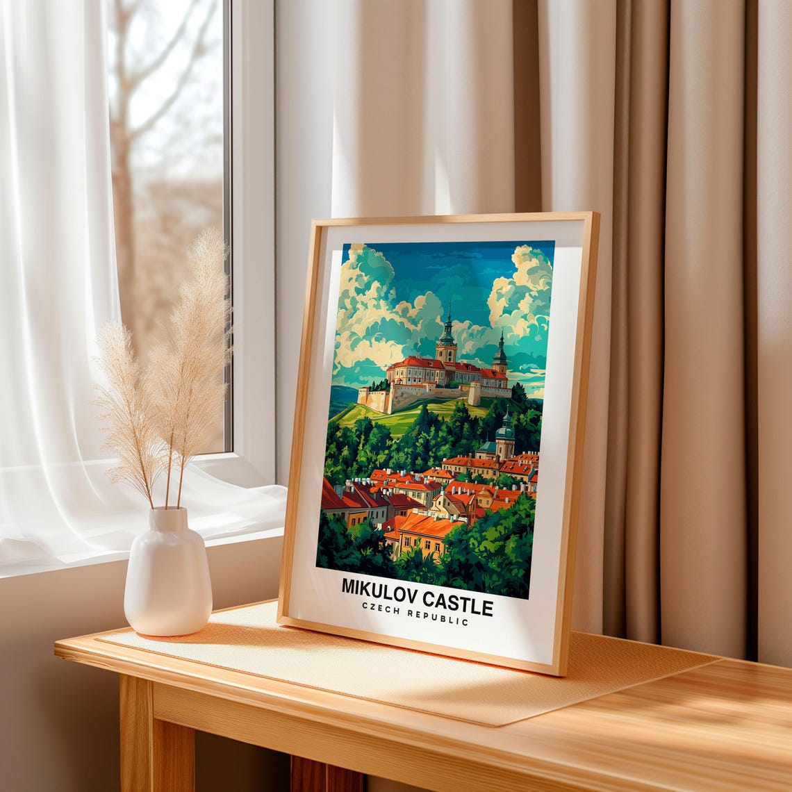 Mikulov Castle Travel Print Wall Art Mikulov Czech Republic City Print Mikulov Castle Travel Gift Mikulov Castle Poster Travel Gift - Image 3