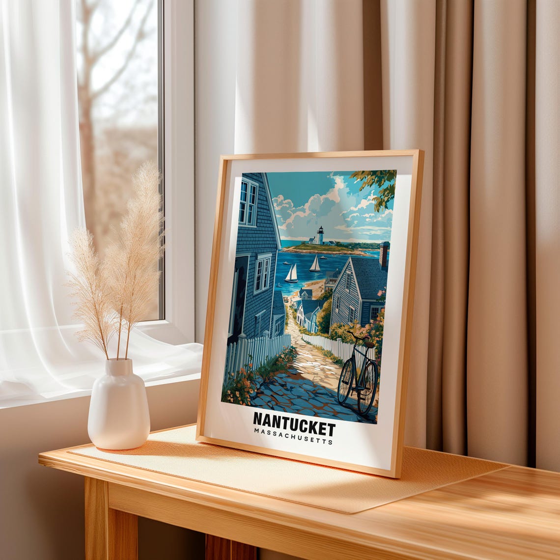 Nantucket Print Massachusetts Poster Nantucket Views Nantucket Landmarks Nantucket City Massachusetts Charm Nantucket Beauty Usa Art - Image 3