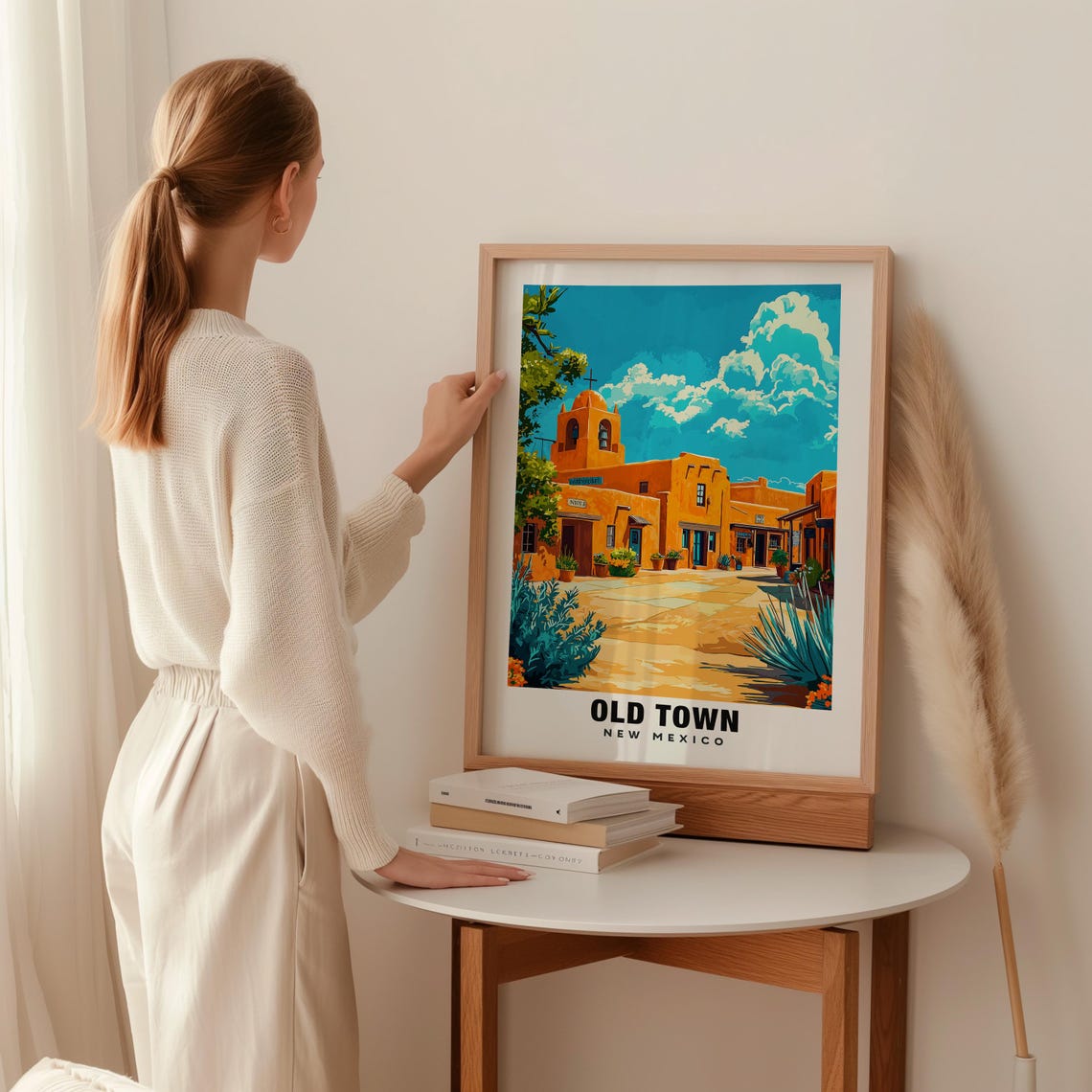 Old Town Print New Mexico Poster Old Town Views Old Town Art New Mexico Charm Old Town Beauty Cultural Heritage Southwest Culture - Image 2