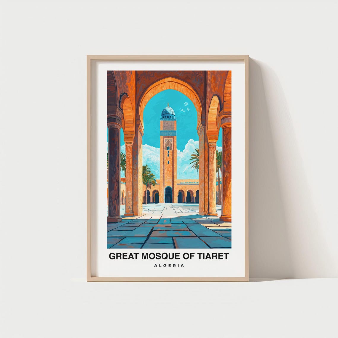 Great Mosque Of Tiaret Travel Print Wall Art Tiaret Algeria City Print Great Mosque Of Tiaret Travel Gift Great Mosque Of Tiaret Poster
