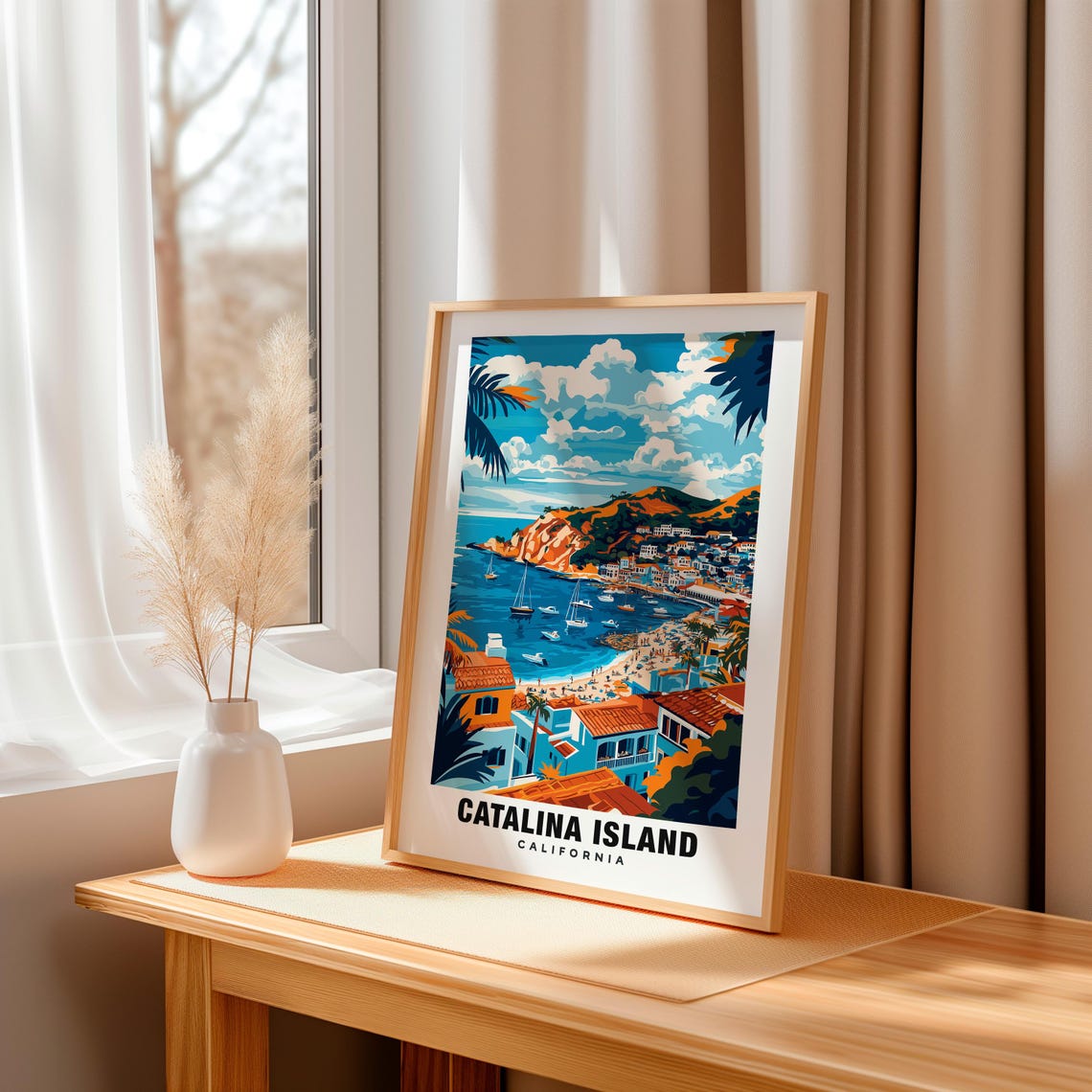 Catalina Island Print Usa Poster Catalina Island Views Catalina Island Beaches Catalina Island Town Usa Charm Catalina Island Beauty - Image 3