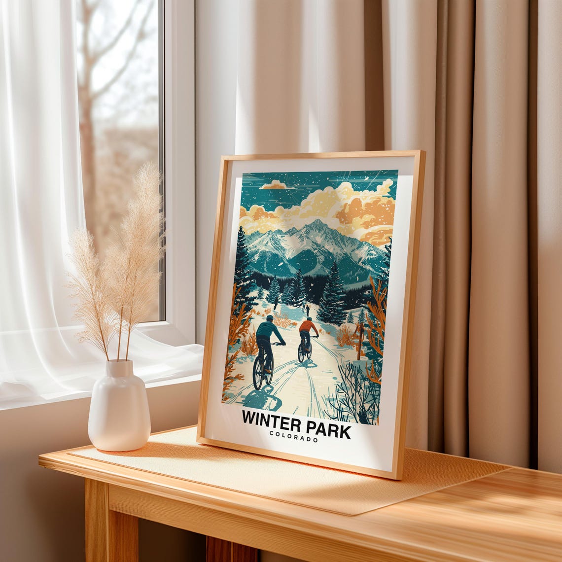 Winter Park Print Travel Poster Colorado Art Snowy Peaks Ski Resort Scenic Views Outdoor Adventure Mountain Charm Winter Wonderland - Image 3
