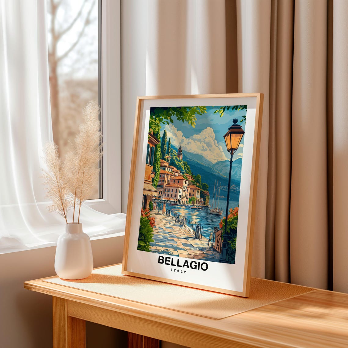 Bellagio Print Italy Poster Travel Wall Art Lake Como Print Europe Poster Scenic Art Coastal Decor Travel Poster Landscape Print - Image 3