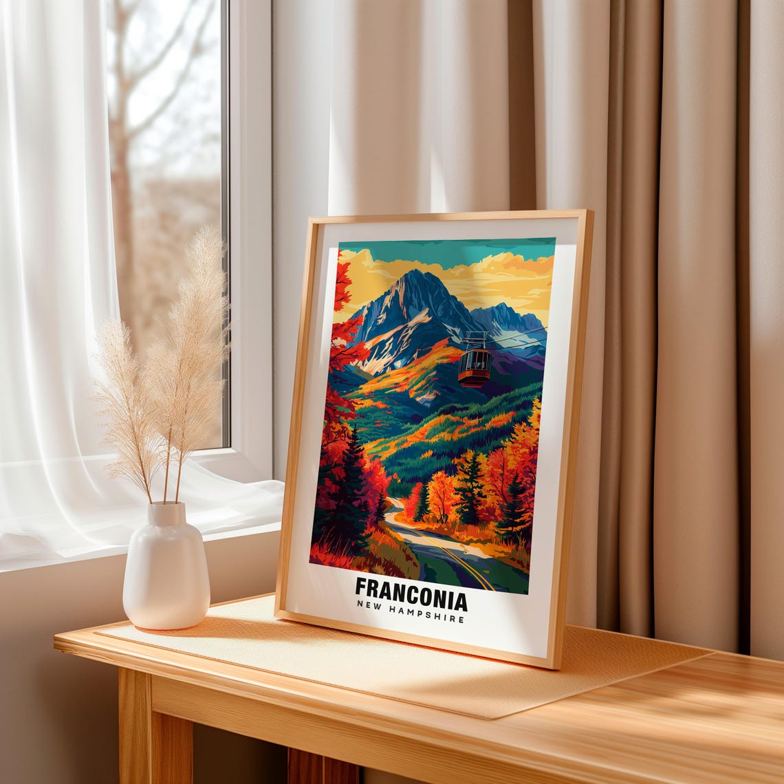 Franconia Print New Hampshire Poster Franconia Views Franconia Art New Hampshire Charm Franconia Beauty Mountain Town Usa Poster - Image 3