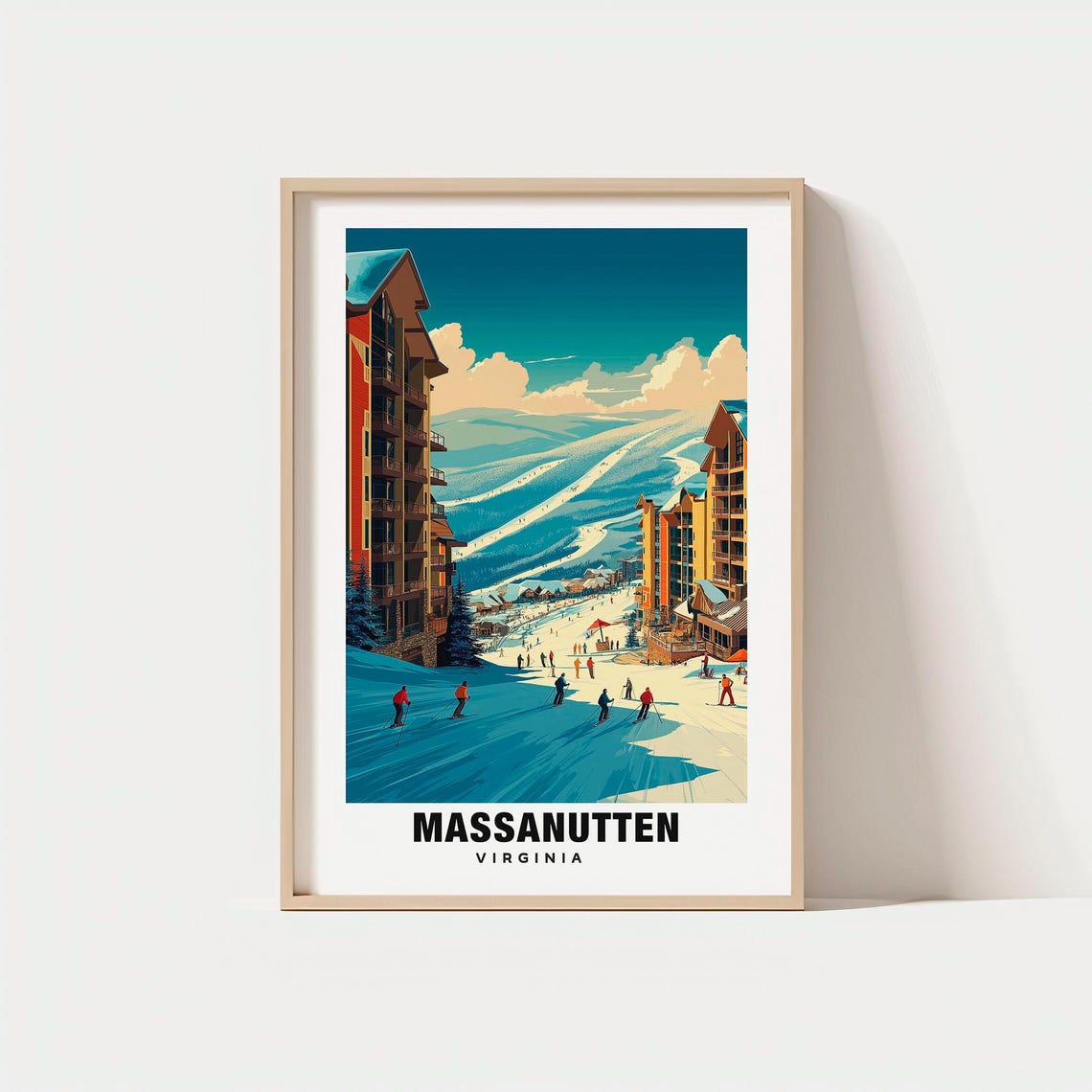 Massanutten Print Virginia Poster Resort Views Travel Art Mountain Escape Scenic Hills Nature Beauty Family Spot Outdoor Adventure