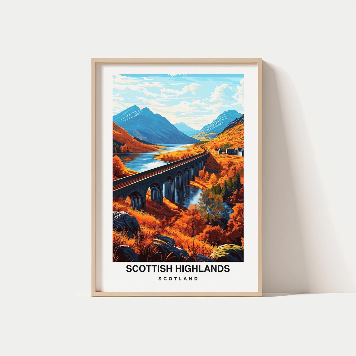 Scottish Highlands Scotland Travel Print Wall Art Scottish Highlands Scotland City Print Scottish Highlands Scotland Travel Gift Print