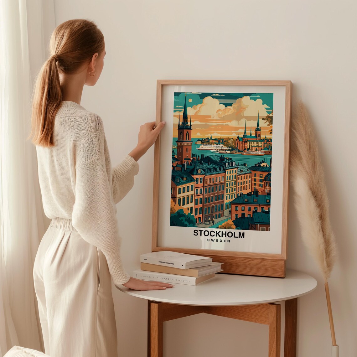 Stockholm Travel Print Stockholm Sweden Travel Gift City Poster Wedding Gift Birthday Present Sweden Art - Image 2