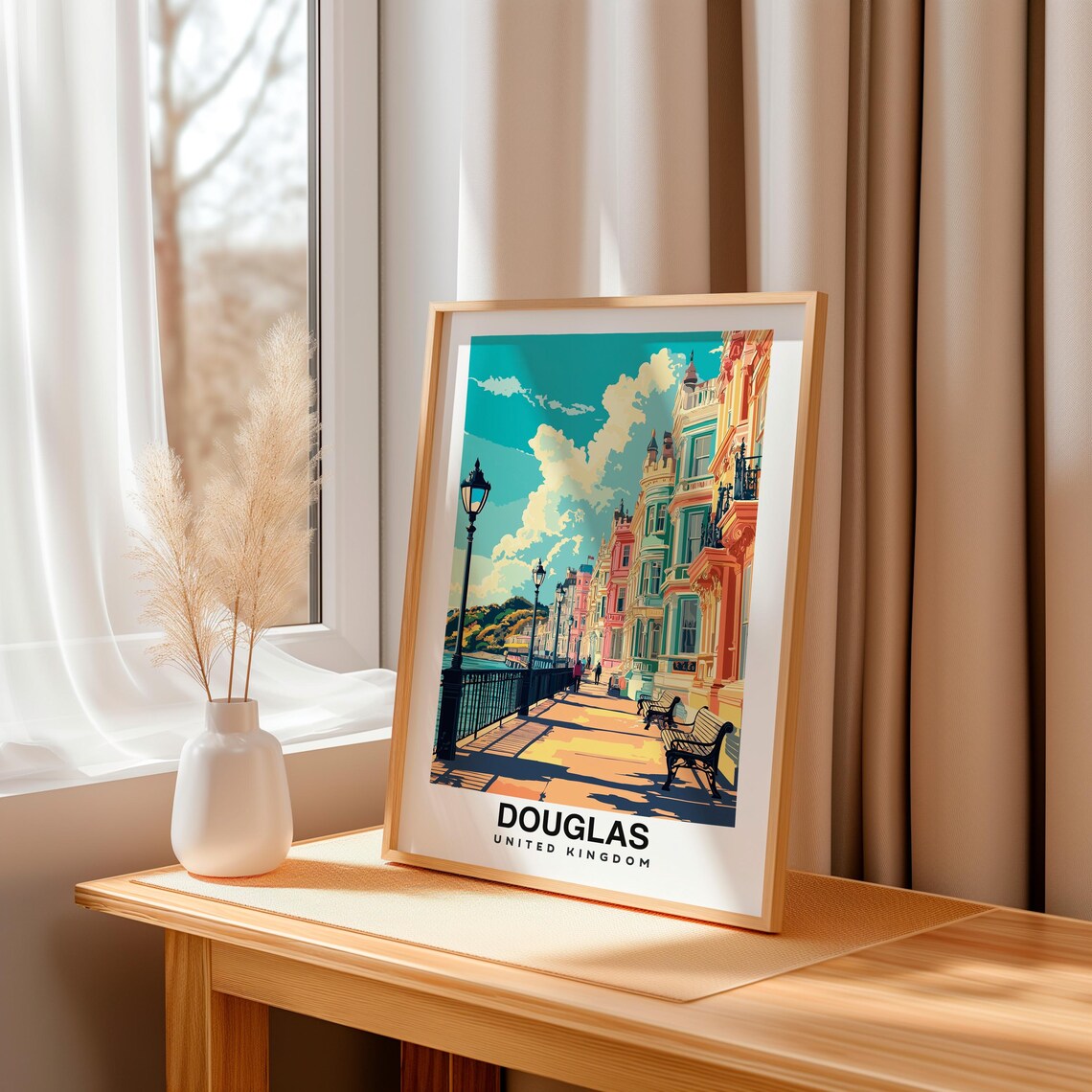 Douglas Travel Print Wall Art Douglas Isle Of Man City Print Douglas Travel Gift Douglas City Poster Travel Gift - Image 3