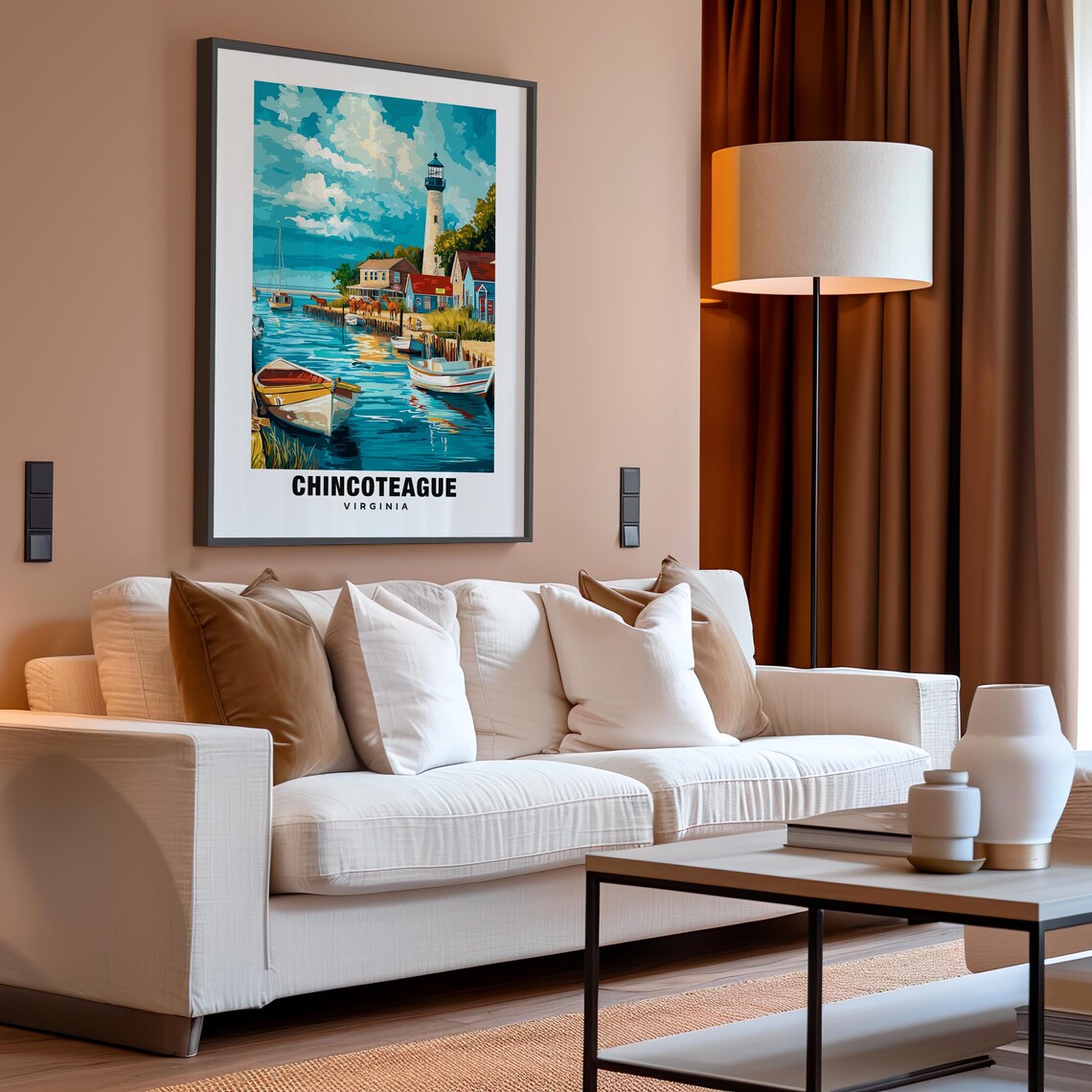 Chincoteague Print Virginia Poster Chincoteague Views Chincoteague Landmarks Chincoteague City Virginia Charm Chincoteague Beauty - Image 4