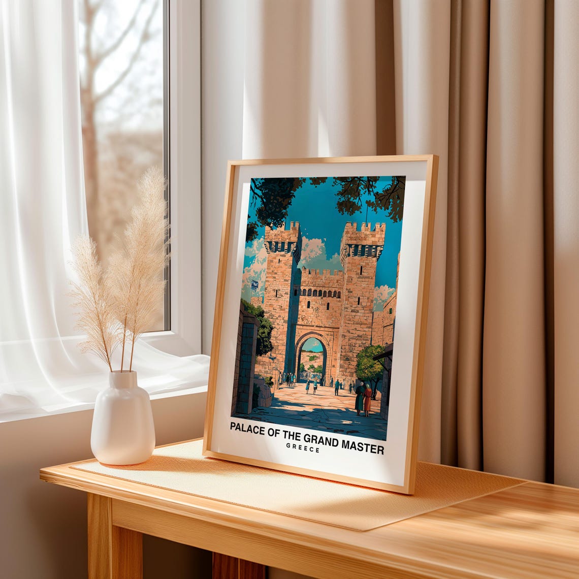 Palace Of The Grand Master Of The Knights Of Rhodes Travel Print Wall Art Rhodes Greece City Print Travel Gift - Image 3