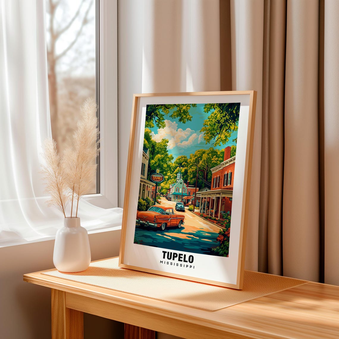 Tupelo Print Mississippi Poster Tupelo Views Tupelo Art Mississippi Charm Tupelo Beauty Historic Town Scenic Landscape Cultural Art - Image 3