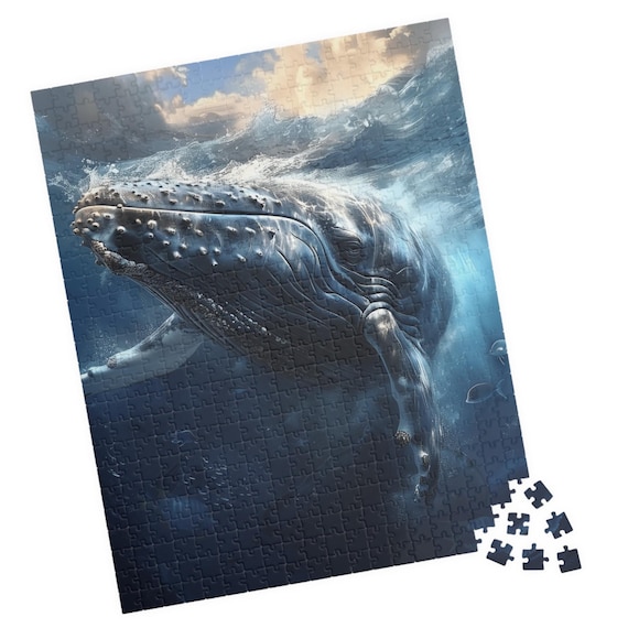 Blue Whale Jigsaw Puzzle Gift For Birthdays Hospital Paitents And Nursing Homes Fun Tech Free Family Activity