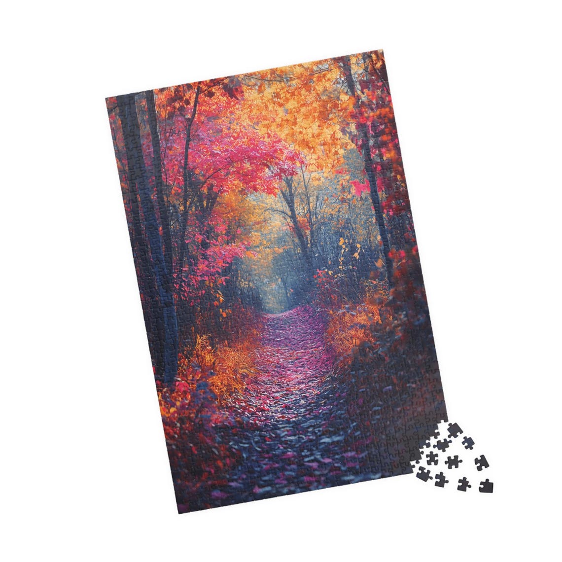 Colorful Autumn Forest Path Fall Foliage Landscape Nature Poster - Image 4