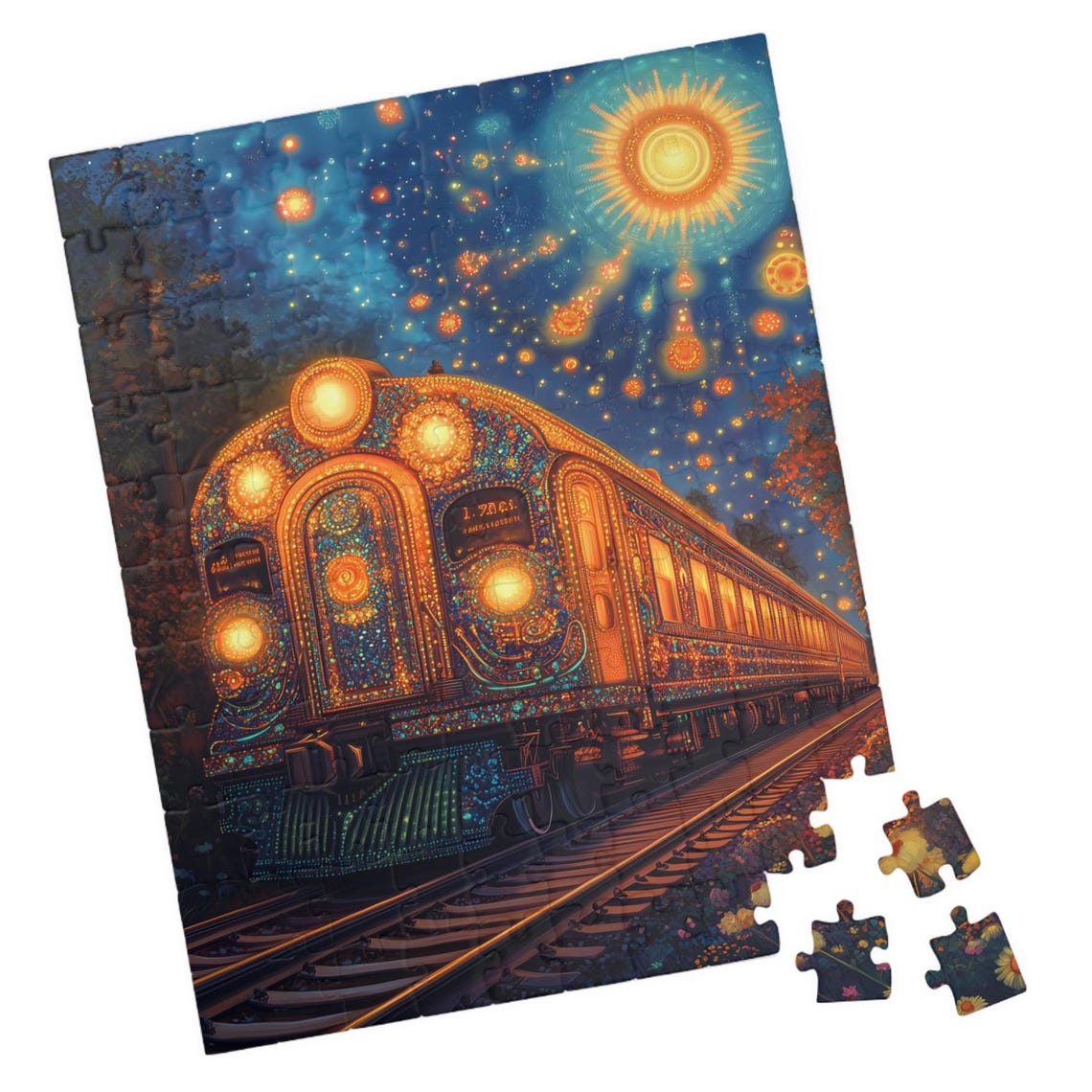 Celestial Train Jigsaw Puzzle Gift For Holidays Birthdays Get Well And Nursing Homes Tech Free Activity Fun