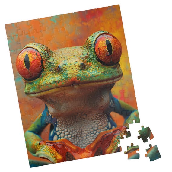 Red Eyed Tree Frog Jigsaw Puzzle Great Gift For Animal Lovers Birthdays Get Well And Nursing Home Patients Tech Free Family Activity