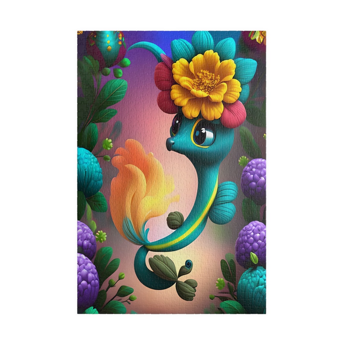 Flutter Cute Rainbow Fantasy Animal Jigsaw Puzzle Unique Gift For Birthday Or Hospital Patients Fun Tech Free Family Activity - Image 3