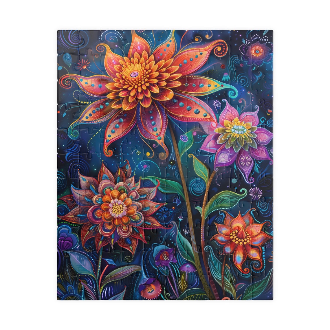 Tropical Dream Fantasy Flowers III Starry Night Bloom Poster - Image 5