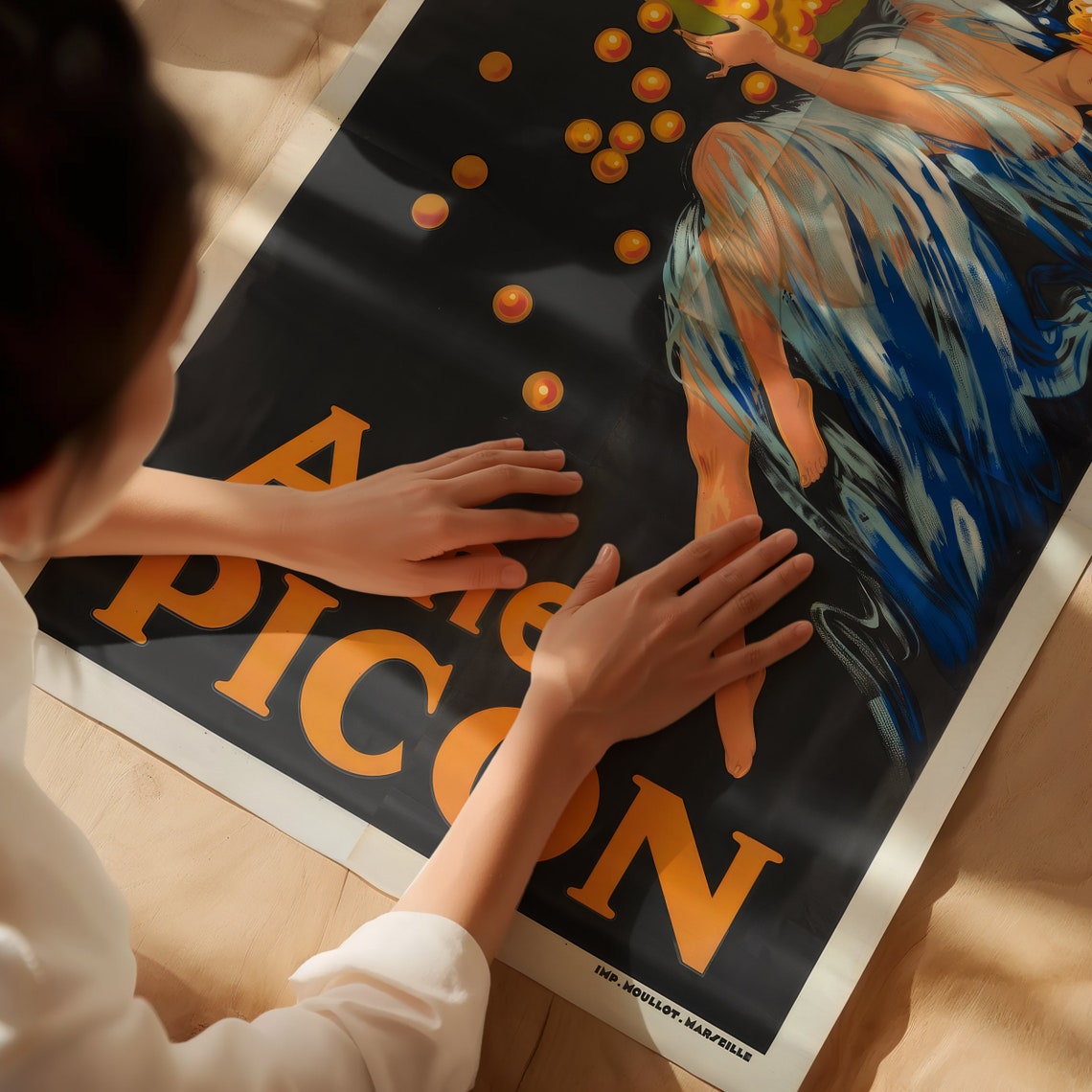 Amer Picon Vintage French Orange Aperitif Advertising Poster - Image 2