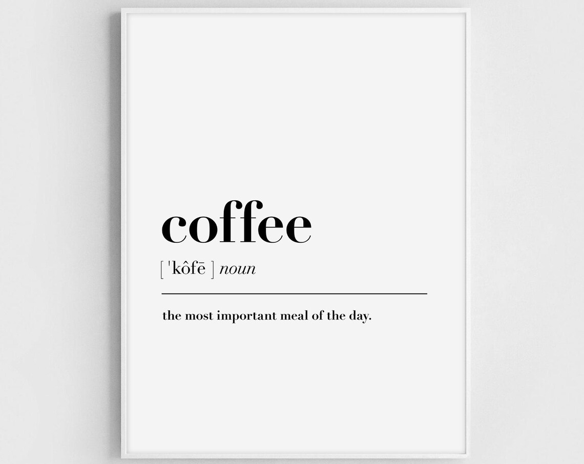 Coffee Definition Funny Kitchen Art Print - Image 2