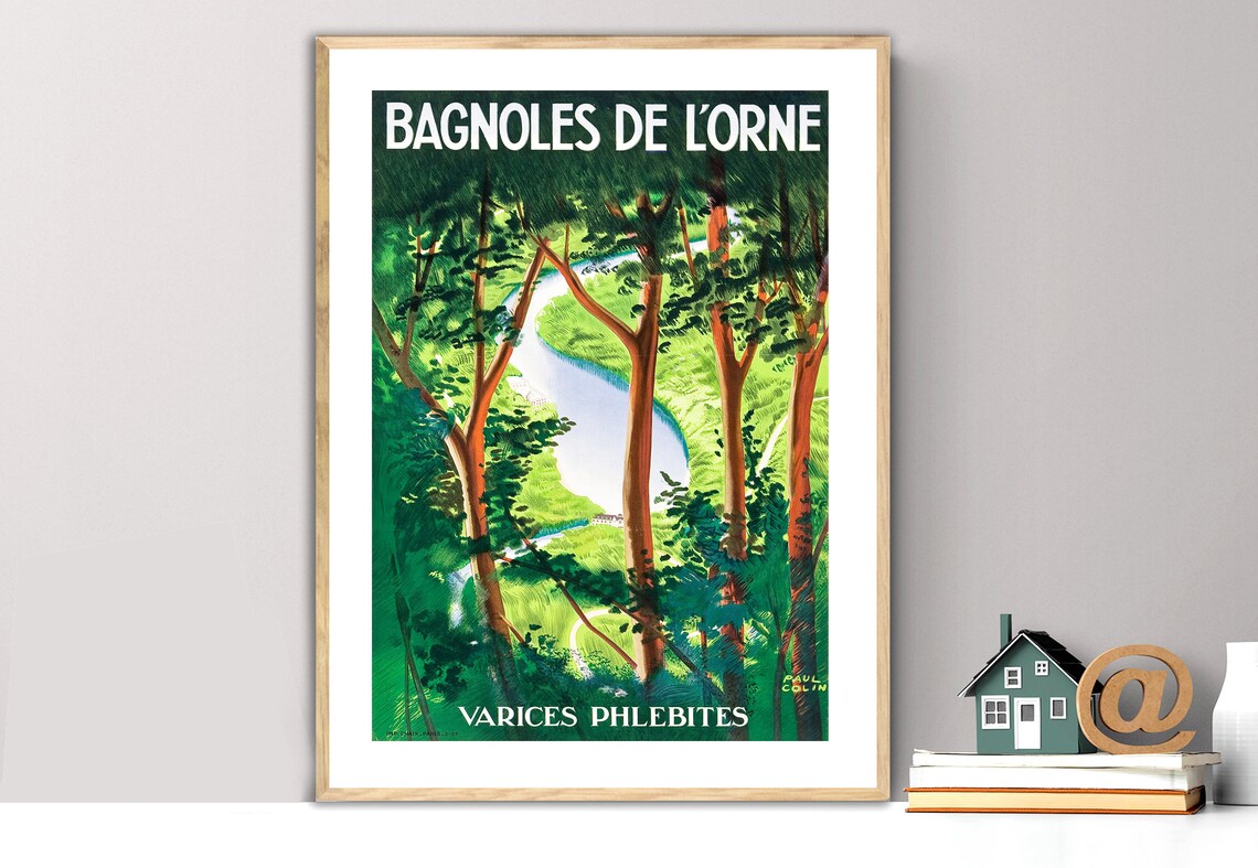 Bagnoles de LOrne Vintage French Forest Poster Spa Town Travel Art