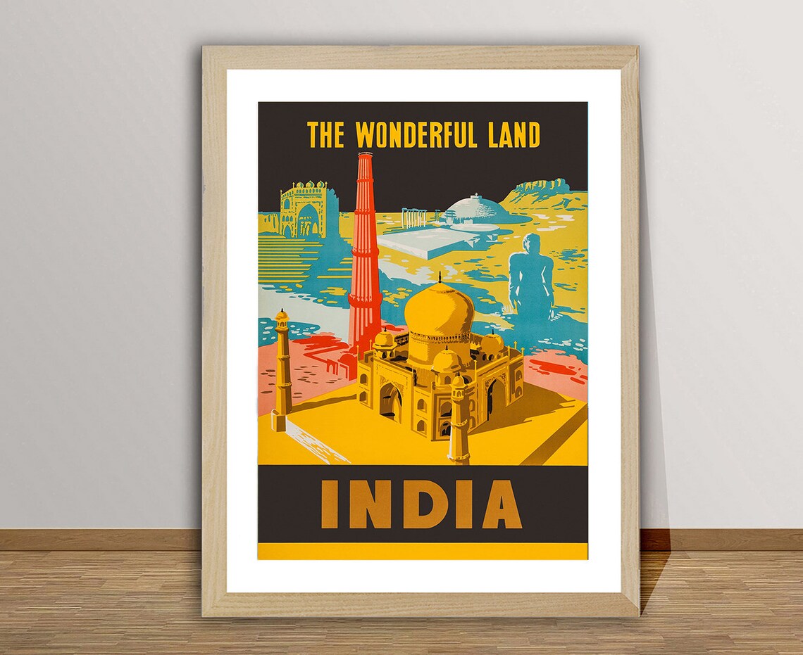 India The Wonderful Land Gift Idea Travel Poster