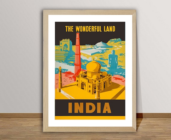 India The Wonderful Land Gift Idea Travel Poster