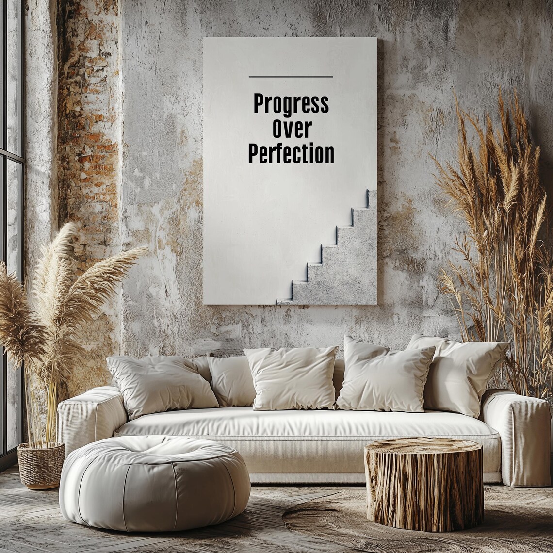 Progress Over Perfection, Minimalist Motivational Art Print - Image 7