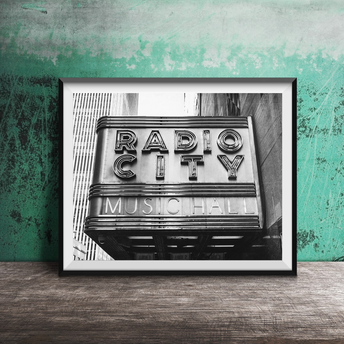 Radio City Music Hall New York Neon Marquee Photography Poster - Image 2