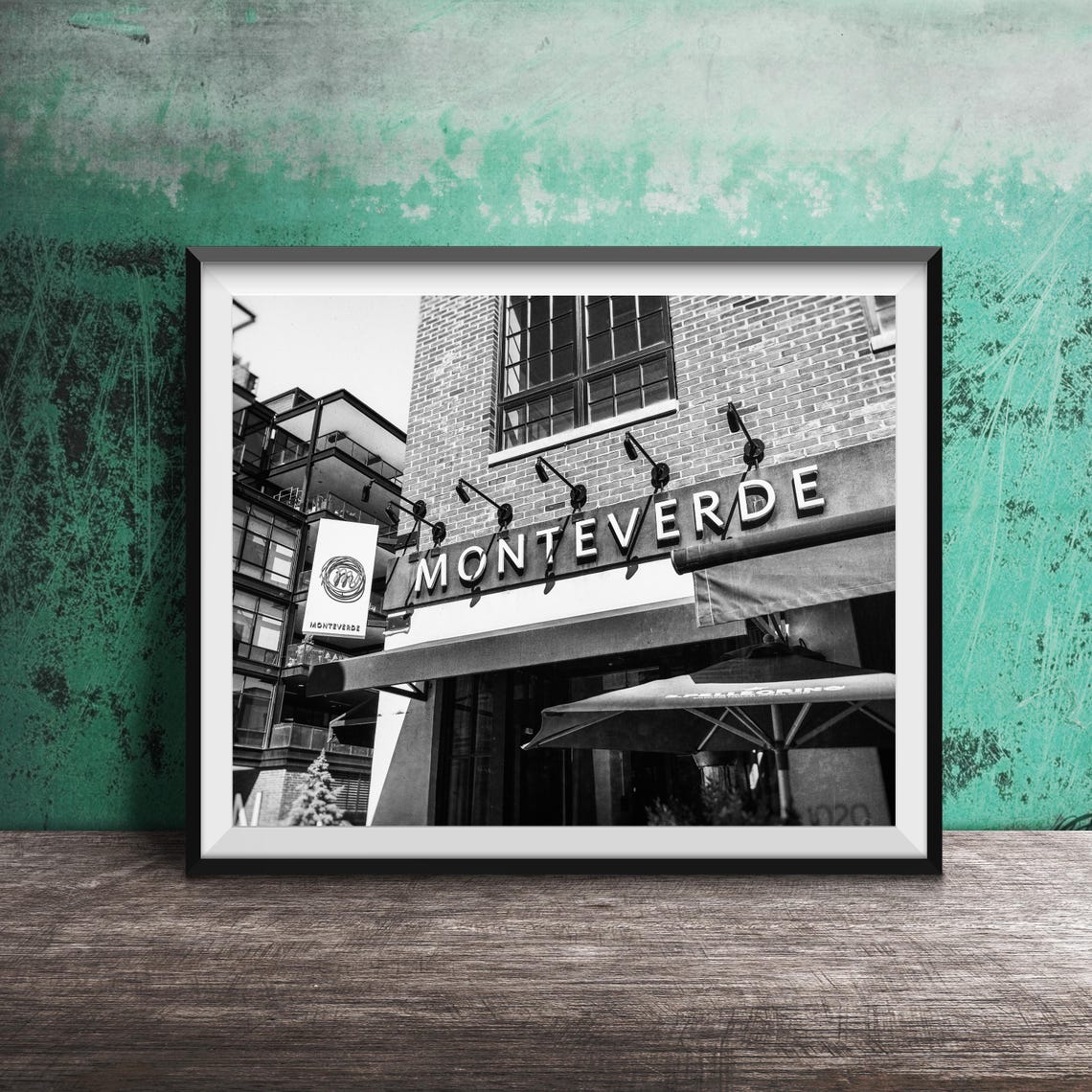 Monteverde Restaurant Green Awning Storefront Photography Poster - Image 2