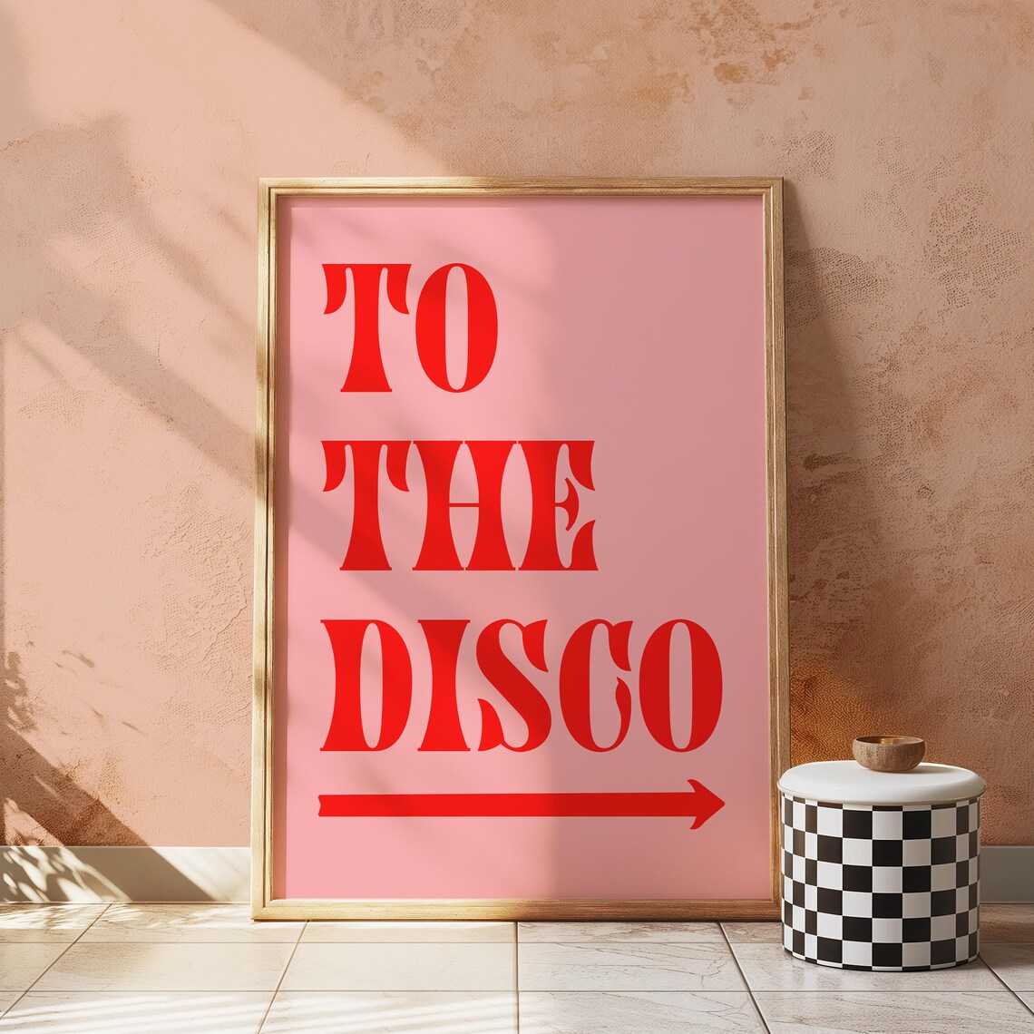 To The Disco Funky Kitchen Art Print, Typographic
