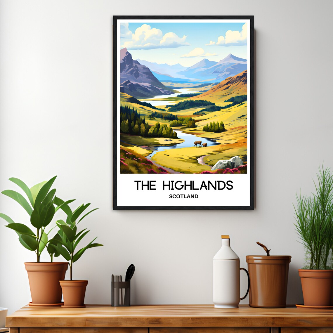 Scottish Highlands Travel Poster, Europe Wall Art - Image 2