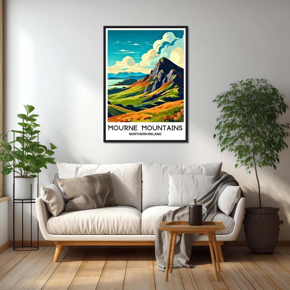 Mourne Mountains Rugged Peaks Northern Ireland Travel Poster - Image 2