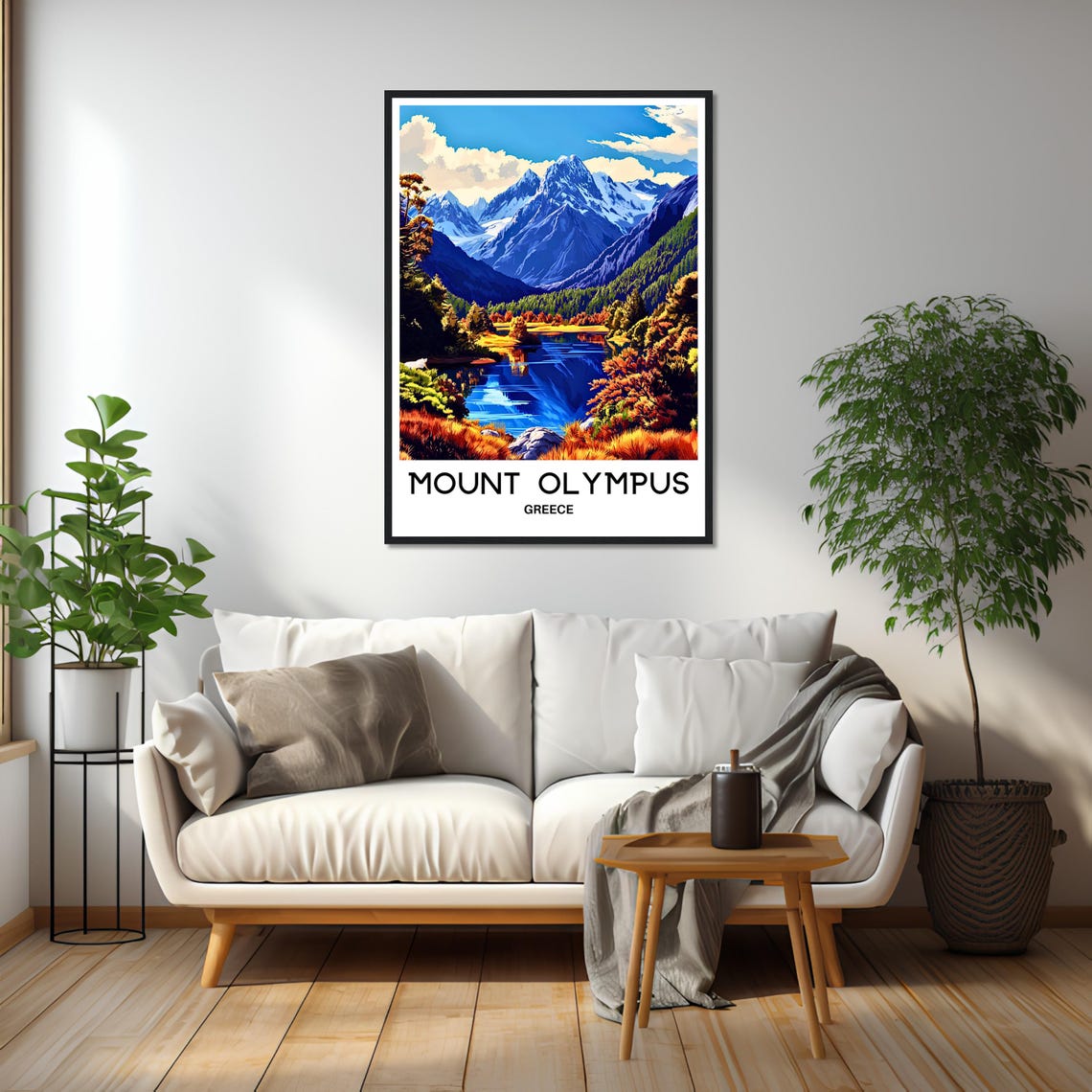 Mount Olympus Greece Snow Peaks Alpine Lake Scenic Landscape Poster - Image 2