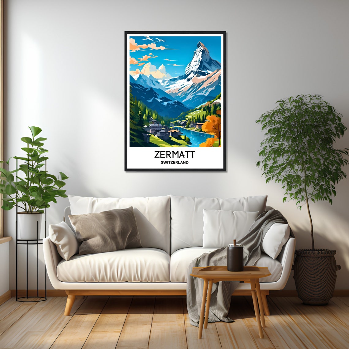 Zermatt Switzerland Matterhorn Mountain Village Travel Poster - Image 2