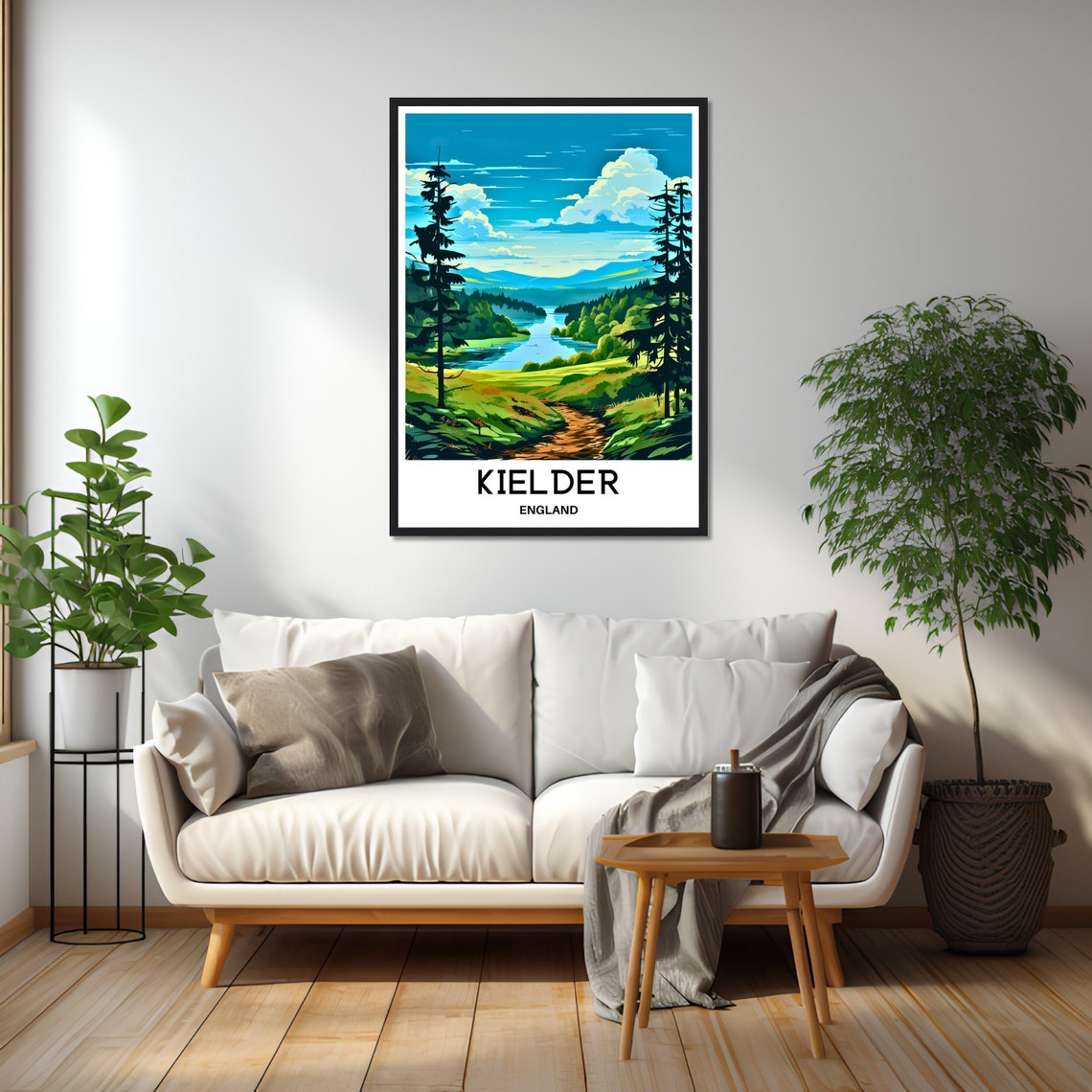 Kielder England Forest River Valley Nature Reserve Travel Poster - Image 3