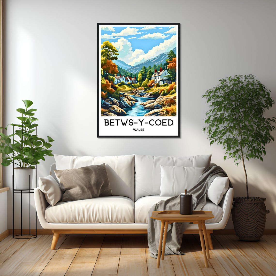 Betws Y Coed Wales Riverside Village Autumn Colors Travel Poster - Image 2